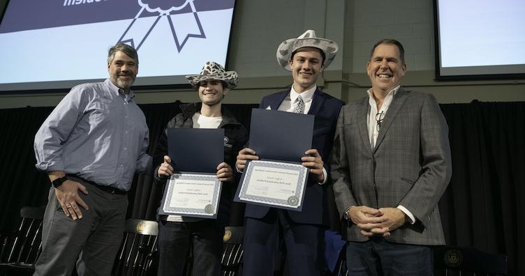 Team Coweed accepting award